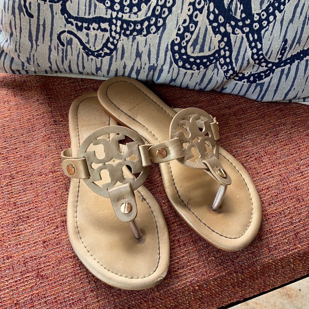 Tory Burch gold sandals